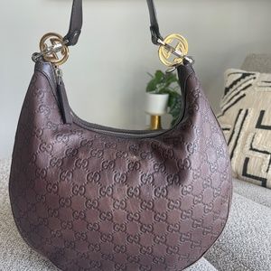 Gucci Leather Hobo Bag
